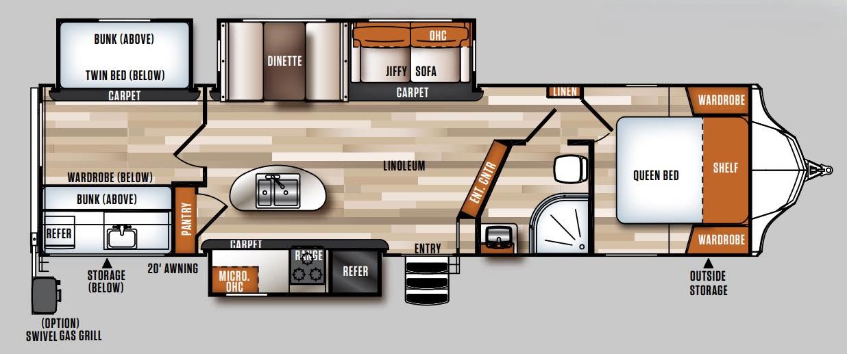 2018 Forest River Vibe VBT313BHS Bunkhouse - Image 2