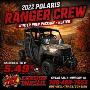 2022 Polaris ranger crew with winter prep package