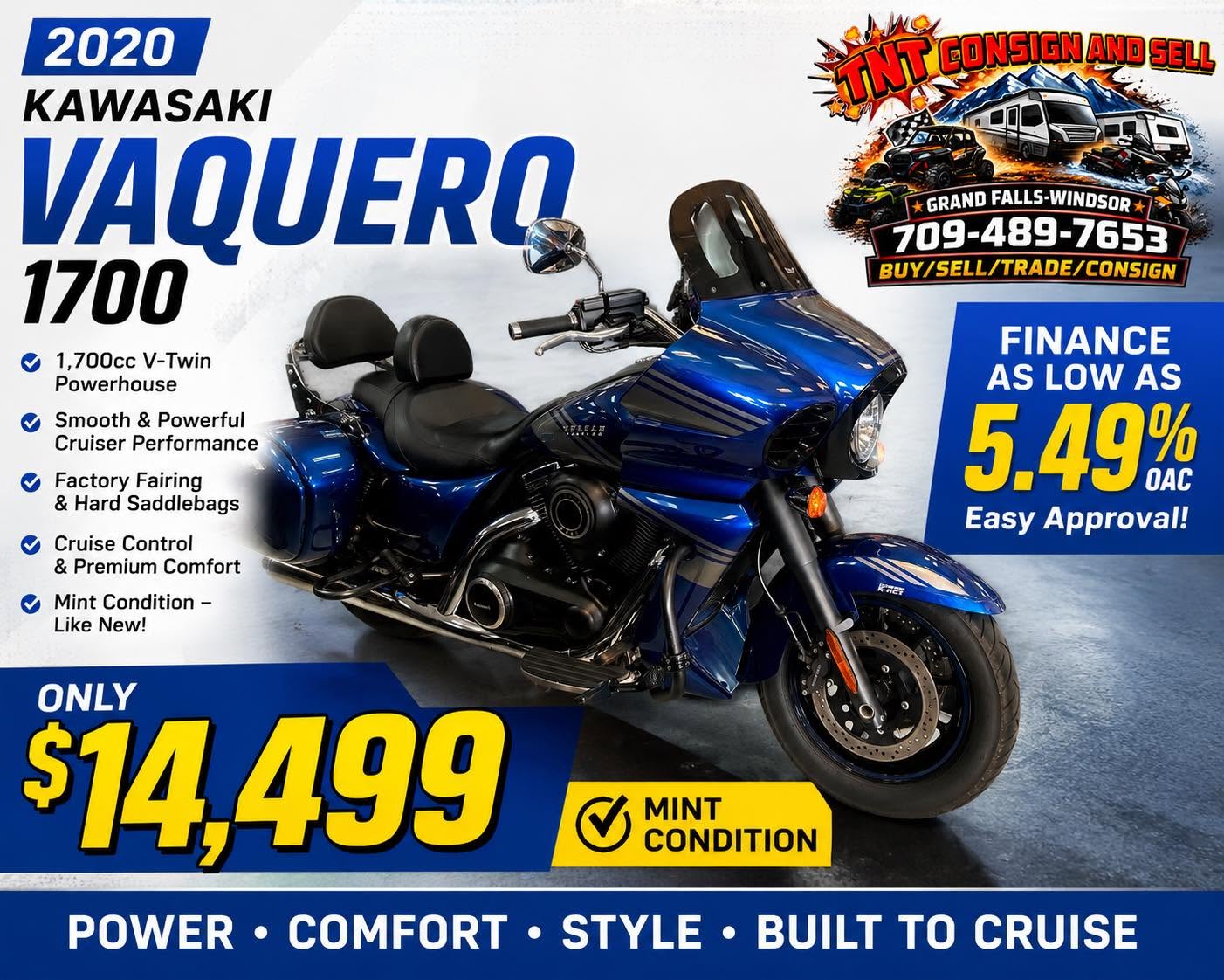 2020 Kawasaki Vulcan, Vaquero 1700